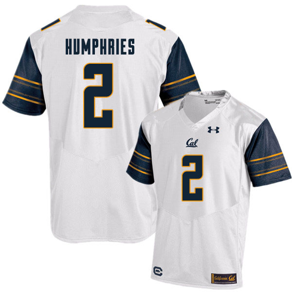 Men #2 Isaiah Humphries Cal Bears College Football Jerseys Sale-White